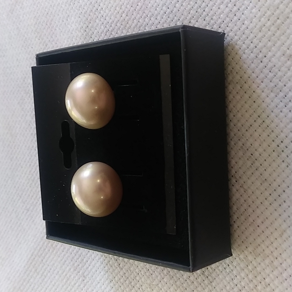Vintage Moroccan Pearl Pierced  Clip Earrings